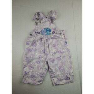 Vintage Blues Clues Overalls 2T Denim‎ 90s Y2K Periwinkle Girls Purple DAMAGED